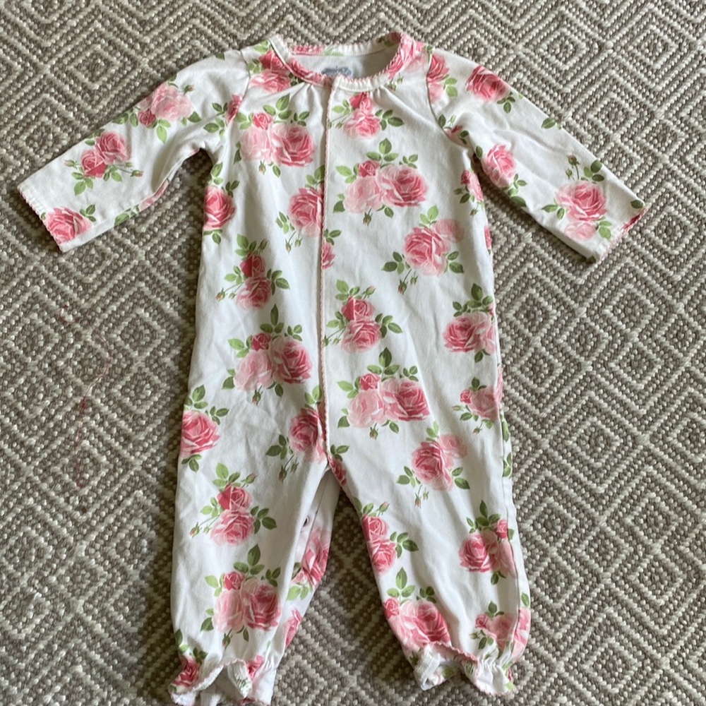 Mud Pie converter gown with pink roses - Picture 2 of 3